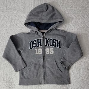 OshKosh 1895 Kids Gray Zip Up Hoodie Size 5